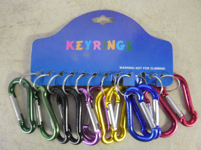 lot 193 image: 12 BR Tools Aluminum Spring Link Key Rings