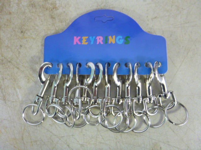 lot 194 image: 12 BR Tools Die Casting Swivel Snap 58 Key Rings