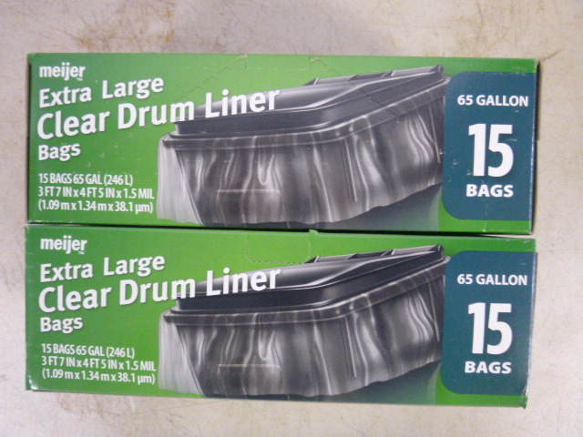 lot 197 image: 2 Boxes of Meijer Extra Large Drum Liners
