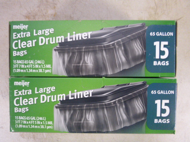 lot 198 image: 2 Boxes of Meijer Extra Large Drum Liners