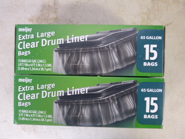 lot 199 image: 2 Boxes of Meijer Extra Large Drum Liners
