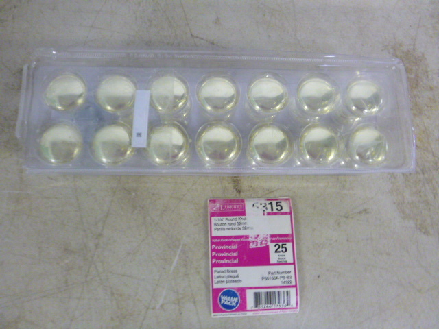 lot 234 image: 25 Liberty Brass Knobs