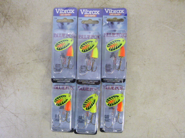 lot 295 image: 6 Blue Fox Vibrax Mid-Depth Lures