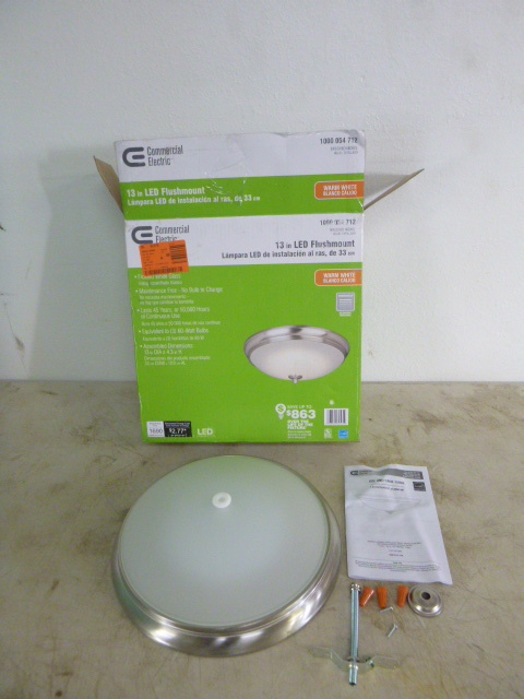 lot 328 image: Commercial Electric LED Flushmount Ceiling Light