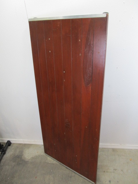 lot 7 image: Orig Vintage Wood Slat Folding Patio Table