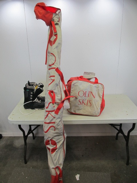 lot 57 image: Nice Pair of Olin Skis w2 Pairs of Boots