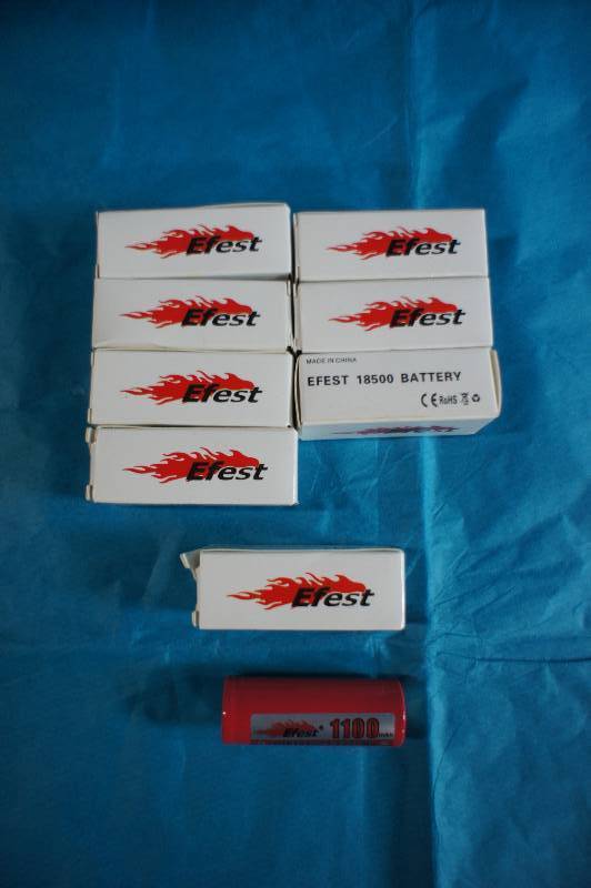 Lot of 8 - EFEST 18500 1100 MAH LI-MN BATTERIES