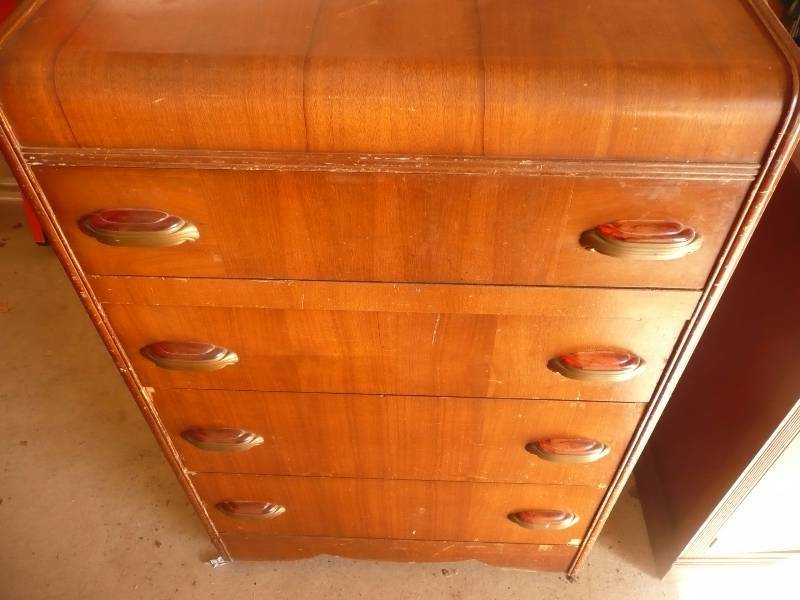 lot 3 image: Antique DresserChest With Original Handles (You Never See That) Very Nice Piece Approx 48 High 30 Wide 18 Deep