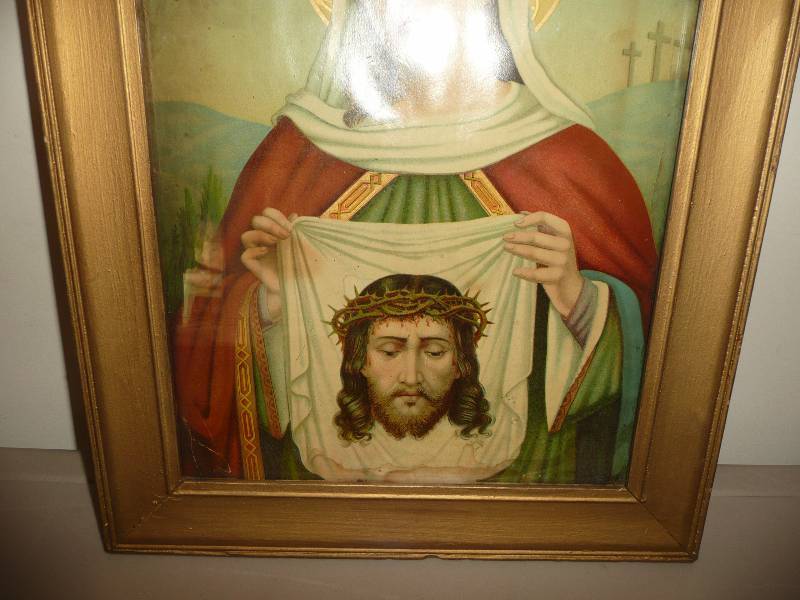 lot 18 image: Antique Artwork Mary,Jesus - Framed - Nice Piece - Approx 15wide 19high