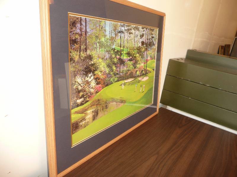 lot 29 image: Vintage Professionally Framed Golf Artwork - Very Nice Piece - Approx 36wide 27high