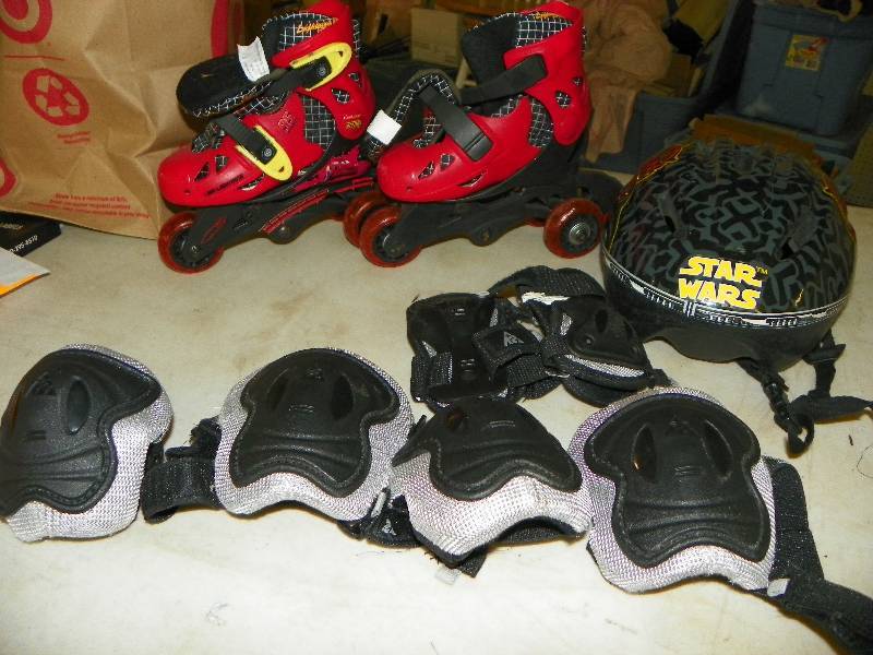 Roller Blades, Helmet and Pads