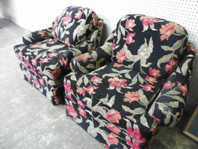 Pair of stuffed chairs
