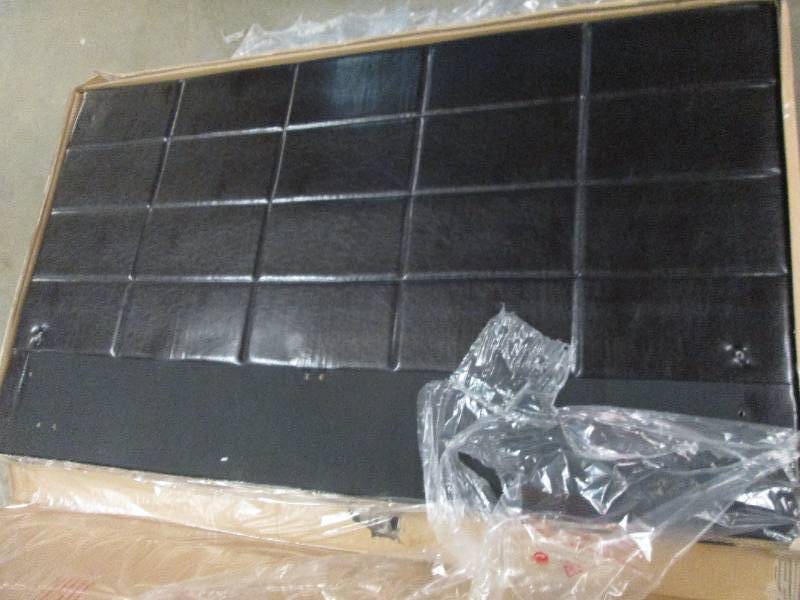 lot 307 image: new black queen head board open box...