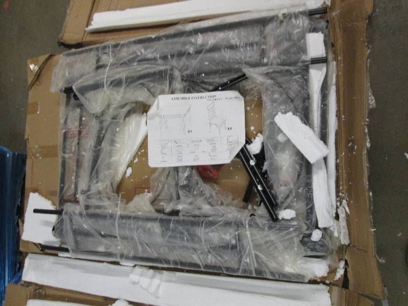 lot 308 image: marble colored table no chairs open box ...