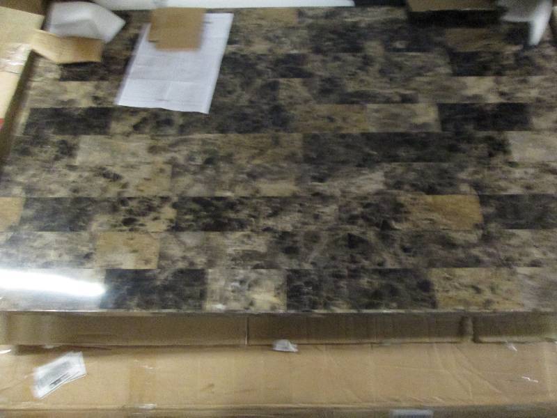 lot 313 image: marble colored dining table open box ...