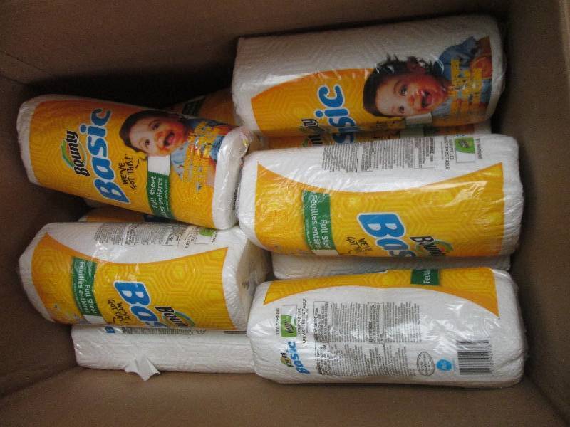lot 1 image: 23 rolls of bounty basic paper towe...