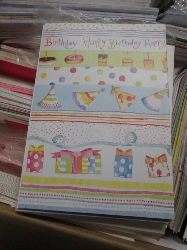 lot 336 image: box of birthday cards and other car...