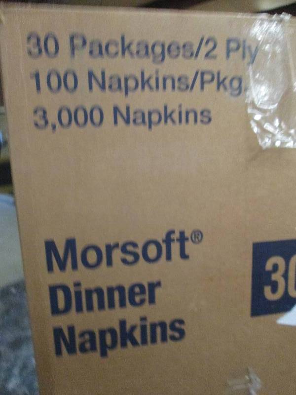 lot 37 image: 1 case of 30 packages 2ply napkins ...