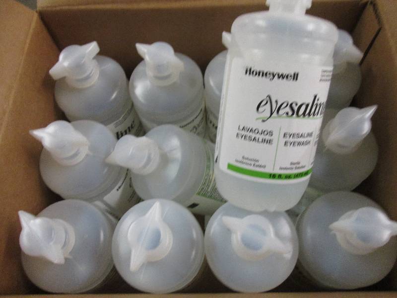lot 54 image: 1 case of 12 eyesaline 16 floz bott...
