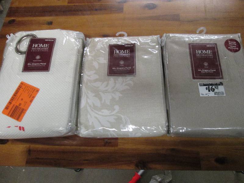 lot 356 image: 3 new home decorators 84 drapery p...