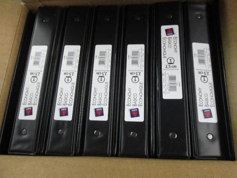 lot 62 image: 1 case of 5.5x8.5 3 ring binders bl...