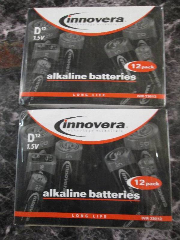 lot 66 image: 2 packs of innovera D12 alkaline ba...