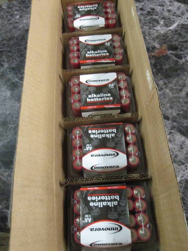 lot 67 image: 5 packs of innovera AA alkaline bat...