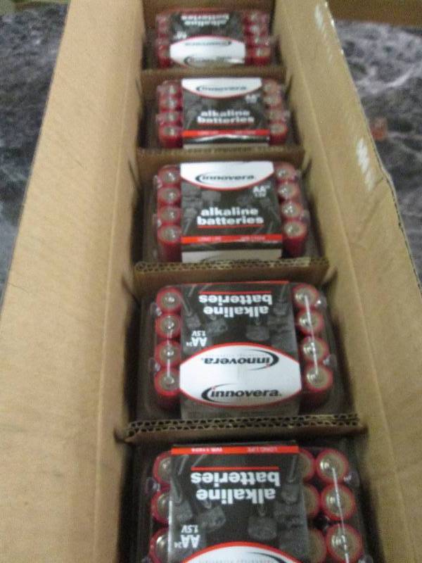 lot 68 image: 5 packs of innovera AA alkaline bat...