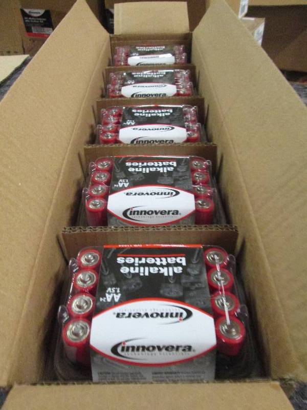 lot 70 image: 5 packs of innovera AA alkaline bat...
