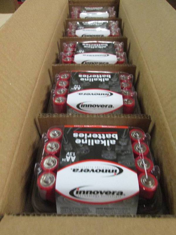 lot 73 image: 5 packs of innovera AA alkaline bat...