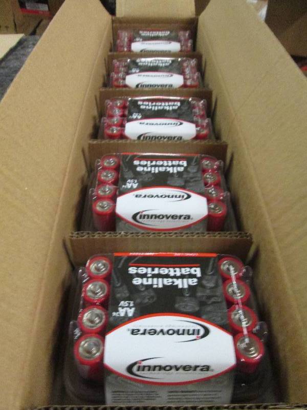 lot 75 image: 5 packs of innovera AA alkaline bat...