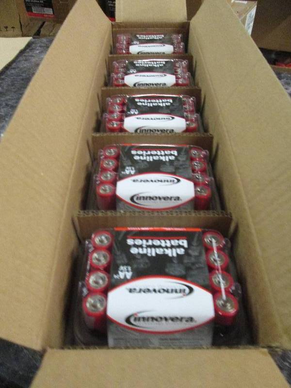 lot 77 image: 5 packs of innovera AA alkaline bat...