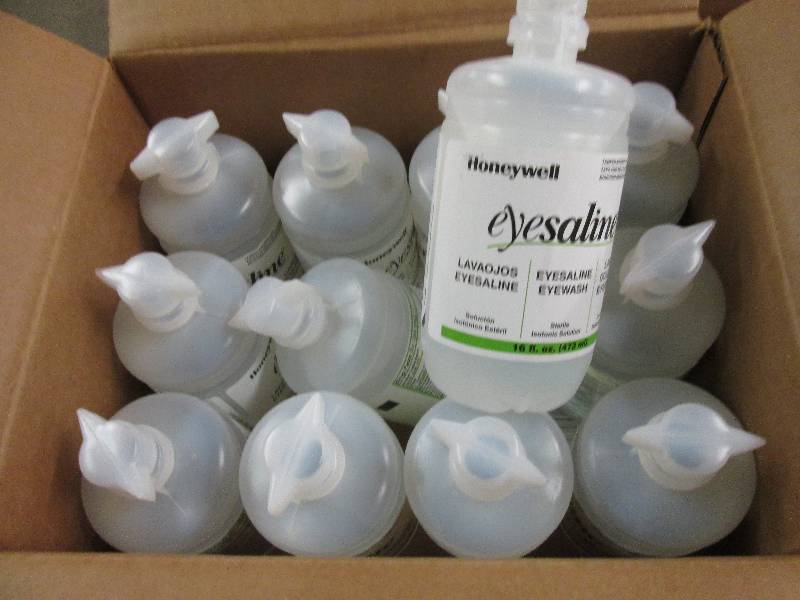 lot 57 image: 1 case of 12 eyesaline 16 floz bott...