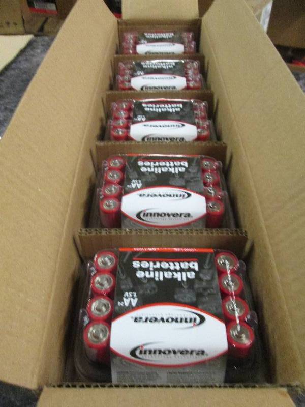 lot 79 image: 5 packs of innovera AA alkaline bat...