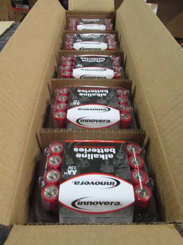 lot 80 image: 5 packs of innovera AA alkaline bat...