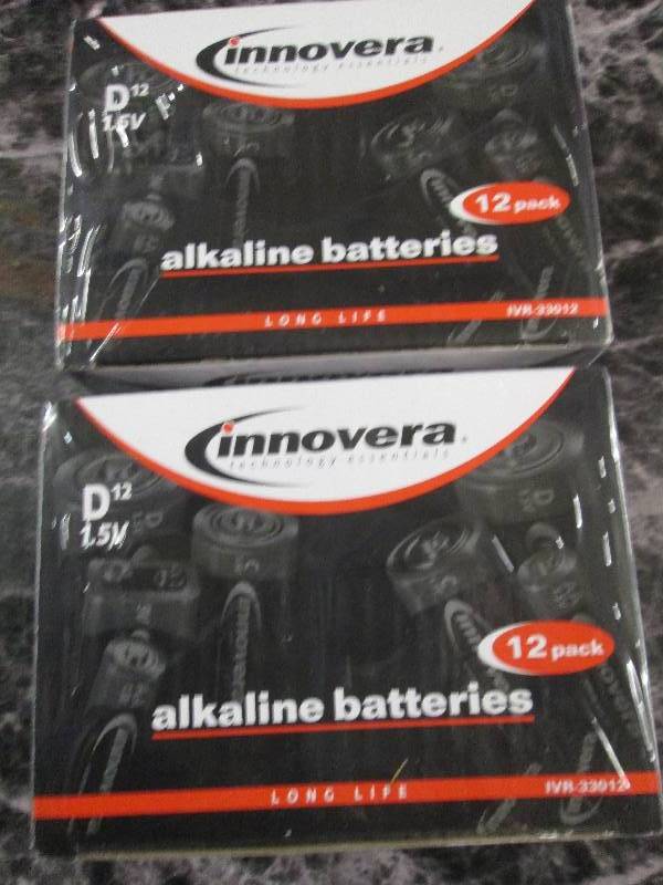 lot 84 image: 2 packages of innovera alkaline bat...