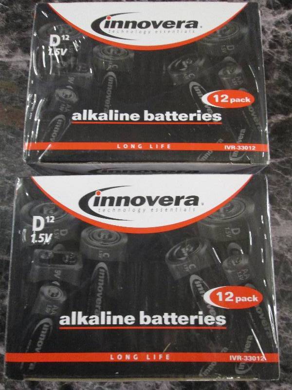 lot 85 image: 2 packages of innovera alkaline bat...