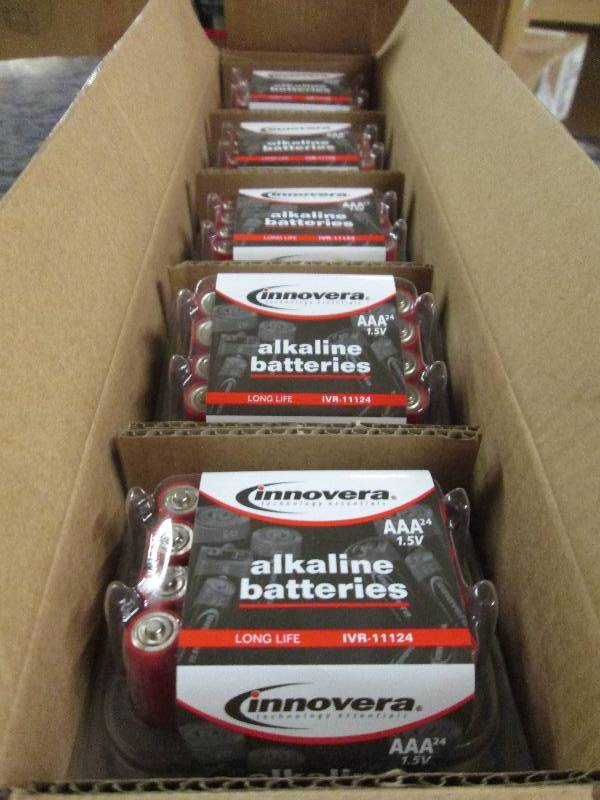 lot 92 image: 5 packages of innovera AAA alkaline...
