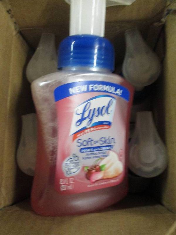 lot 133 image: 1 case of 68.5floz lysol antibacte...