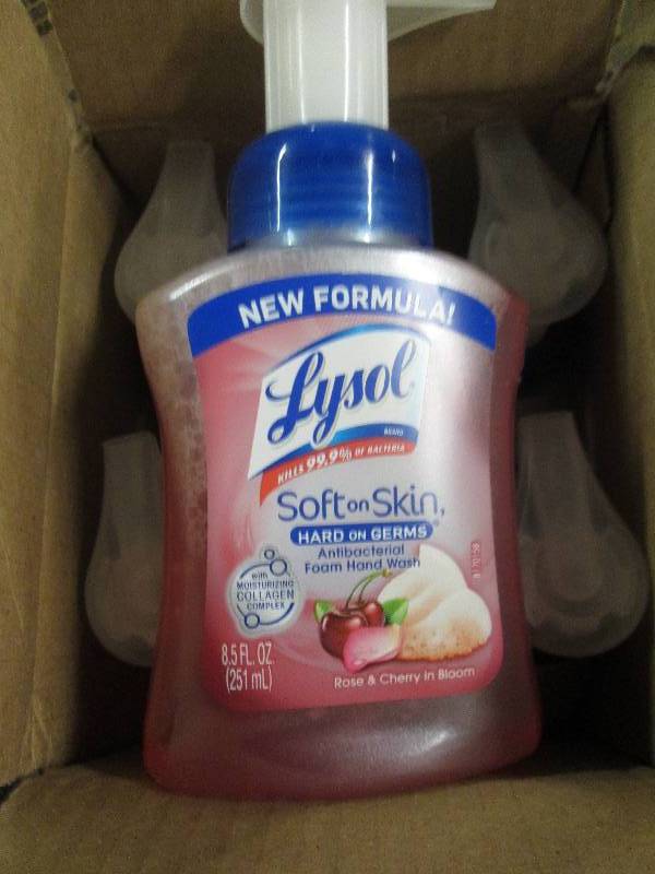 lot 134 image: 1 case of 68.5floz lysol antibacte...