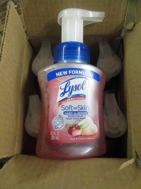 lot 135 image: 1 case of 68.5floz lysol antibacte...