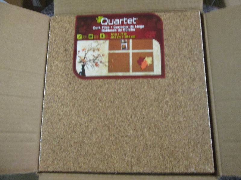 lot 139 image: 1 case of quartet cork 12x12 tiles ...