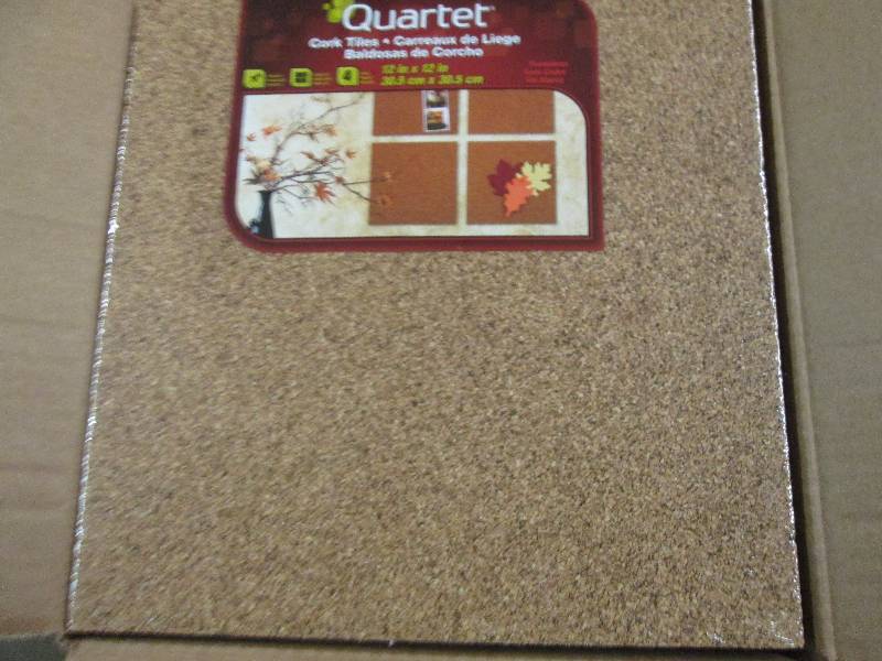 lot 140 image: 1 case of quartet cork 12x12 tiles ...