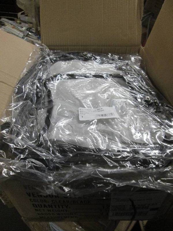 lot 161 image: 1 case of black and clear backpacks...