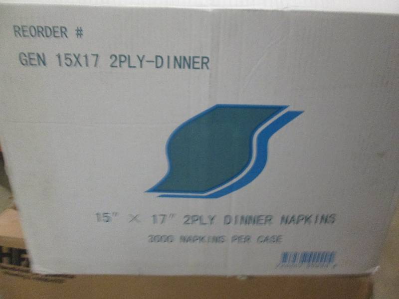 lot 168 image: 1 case of 15x17 2ply dinner napki...