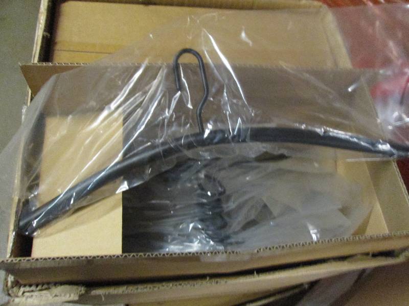 lot 186 image: 1 case 6 boxes of black metal coat ...