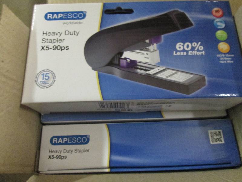 lot 226 image: 3 new rapesco heavy-duty staplers ...