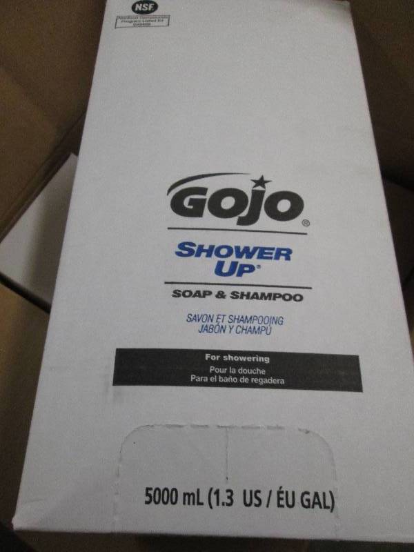 lot 240 image: 21.3 gallon gojo shower up soap an...