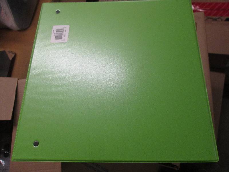 lot 266 image: 5 green 3 ring binders ...