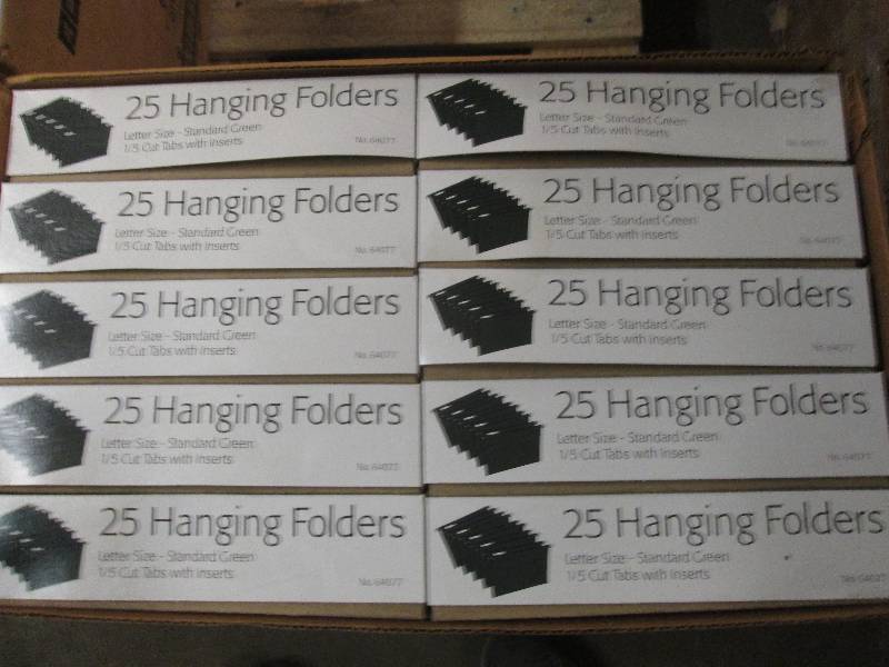 lot 268 image: 1 case of 10 boxes of 25 hanging fo...